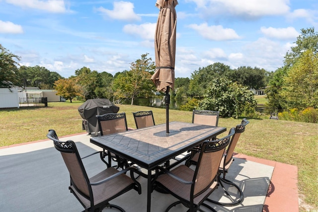 view of patio with grilling area