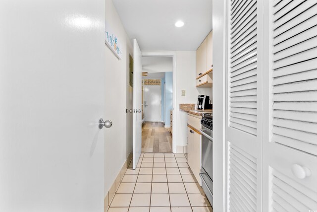 hallway featuring light hardwood / wood-style floors