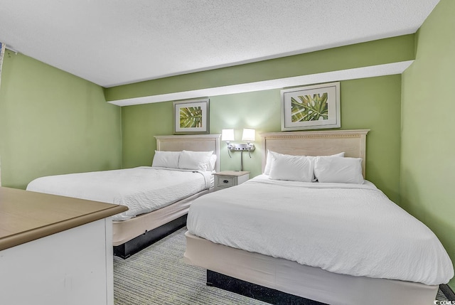 bedroom with a textured ceiling