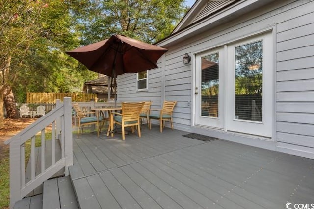 view of wooden terrace