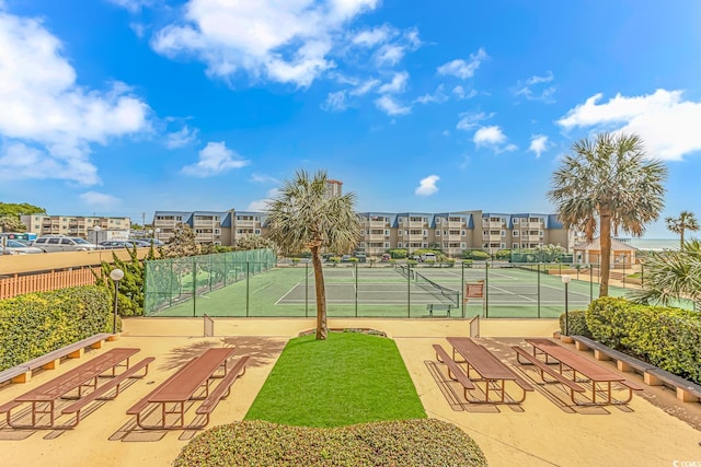 view of tennis court