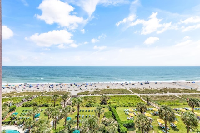 property view of water with a view of the beach