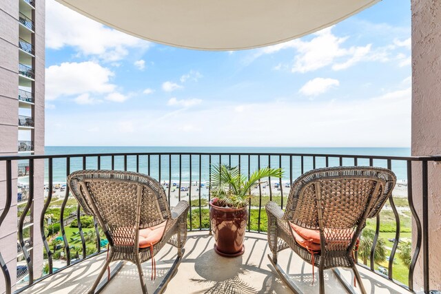 2500 N Ocean Blvd Unit 605, Myrtle Beach, SC 29577 - balcony with a water view