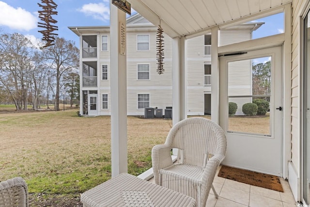 view of sunroom