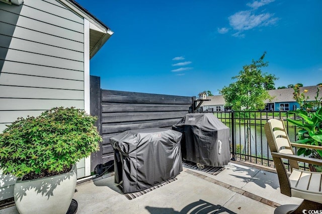 view of patio / terrace featuring grilling area