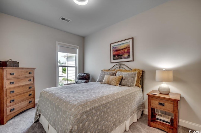 bedroom with carpet floors