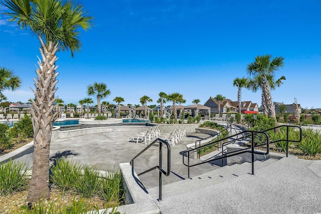 view of home's community featuring a swimming pool