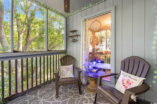 sunroom / solarium with a wealth of natural light