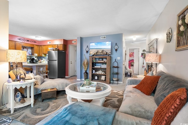 view of carpeted living room