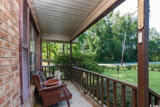 balcony with covered porch