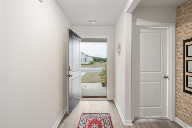 entrance foyer featuring light hardwood / wood-style flooring