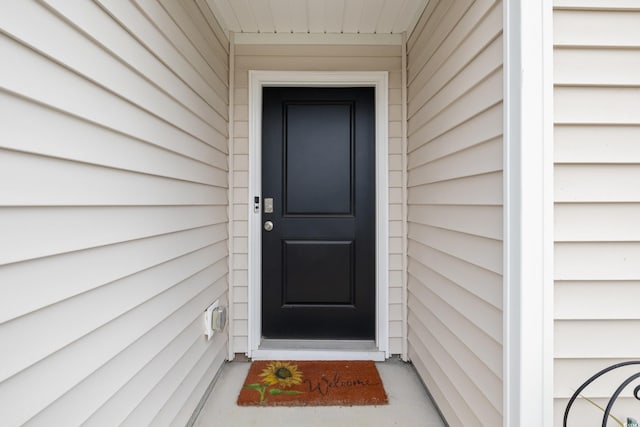 view of doorway to property