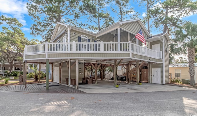 view of front of house featuring a carport