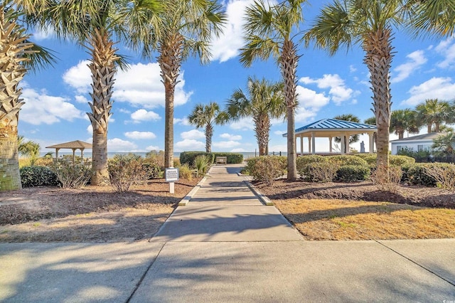 view of community with a gazebo