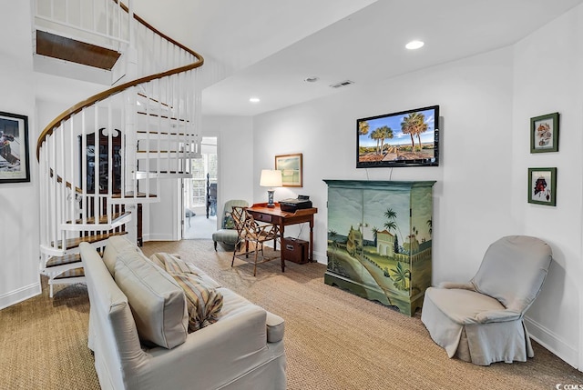 view of carpeted living room