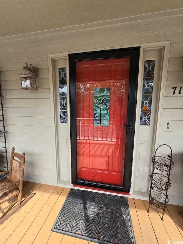 view of doorway to property