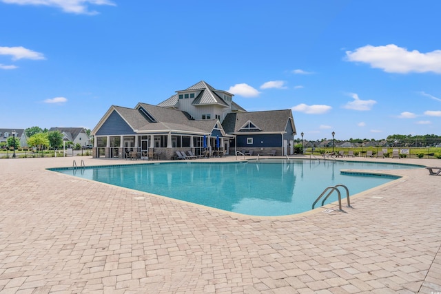 view of pool with a patio area