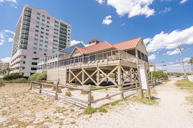 exterior space with a wooden deck