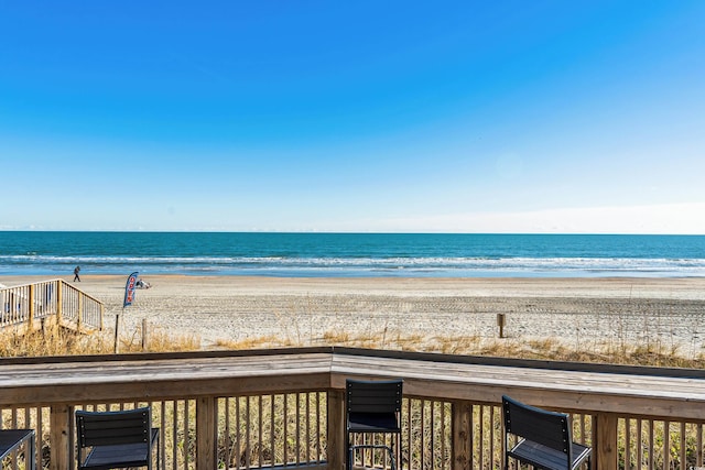 water view featuring a beach view