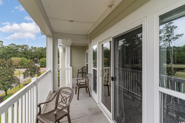 balcony with covered porch