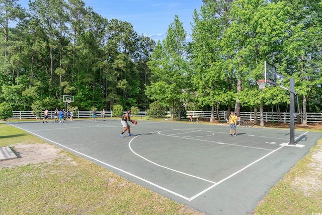 view of sport court