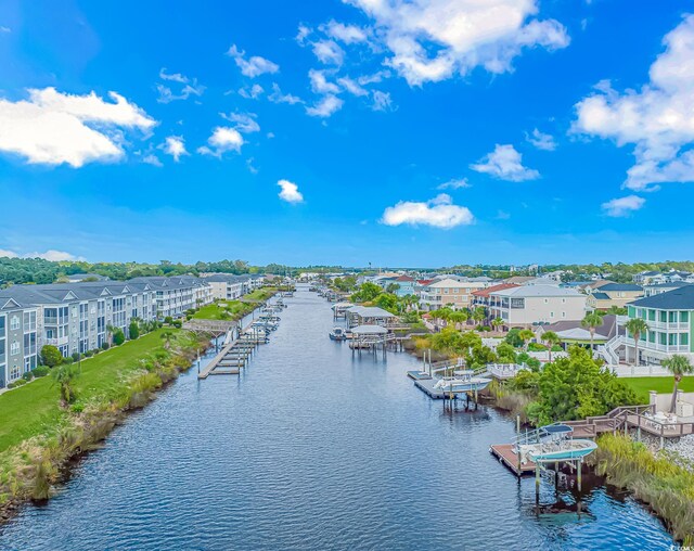 4516 N Plantation Harbour Dr Unit H-12, Little River, SC 29566 - water view featuring a boat dock