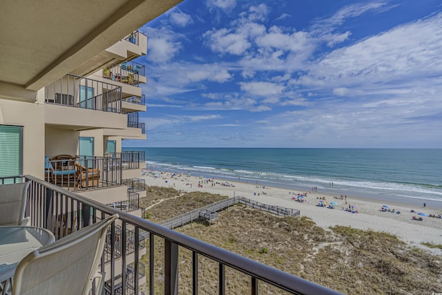 water view featuring a beach view