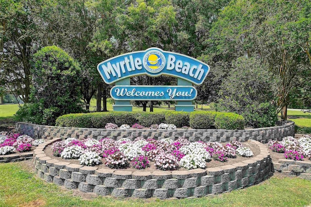 view of community sign