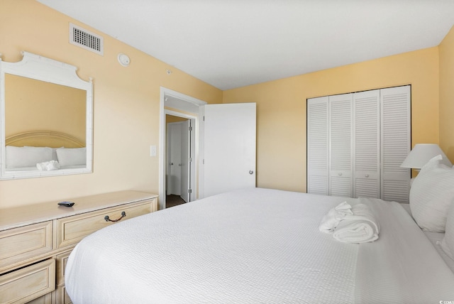 bedroom featuring a closet