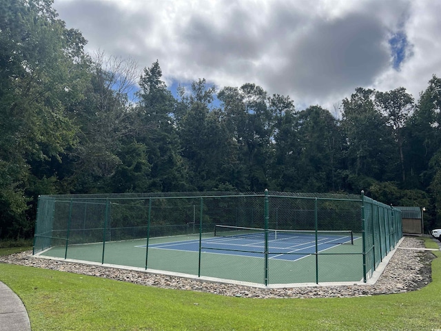 view of tennis court