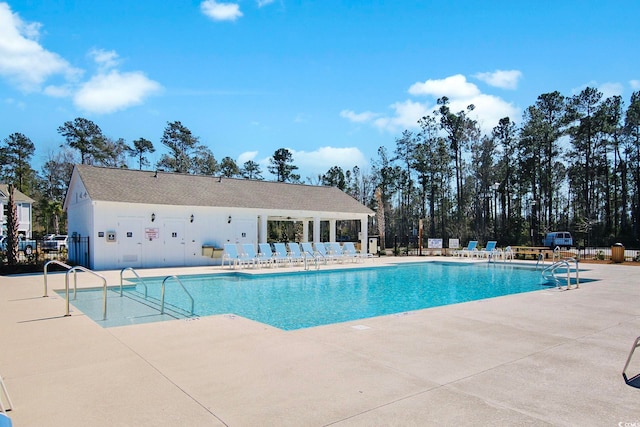 view of pool with a patio