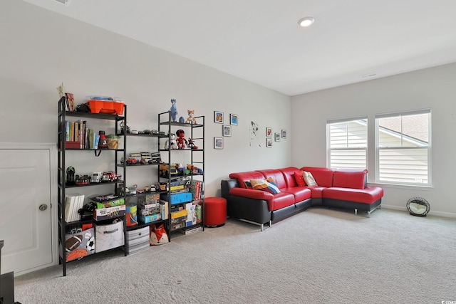 view of carpeted living room