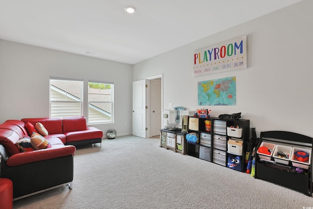 interior space with carpet floors