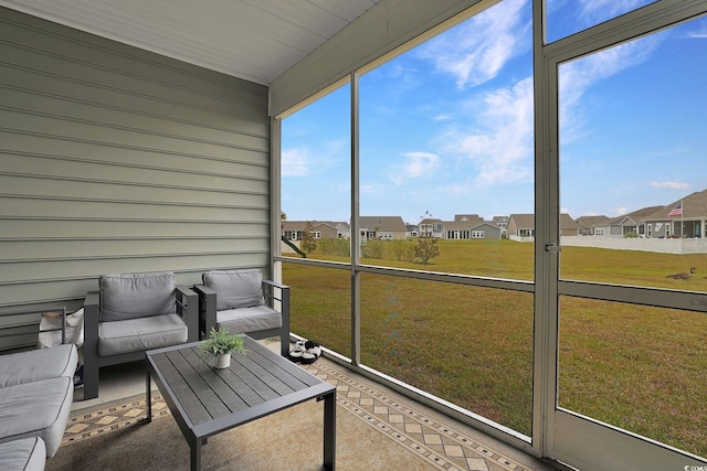 unfurnished sunroom with a wealth of natural light