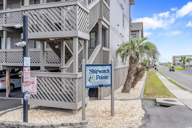 view of community sign