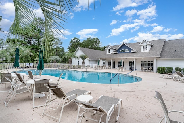 view of pool with a patio area