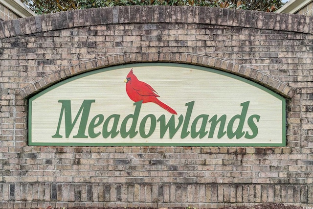 view of community sign