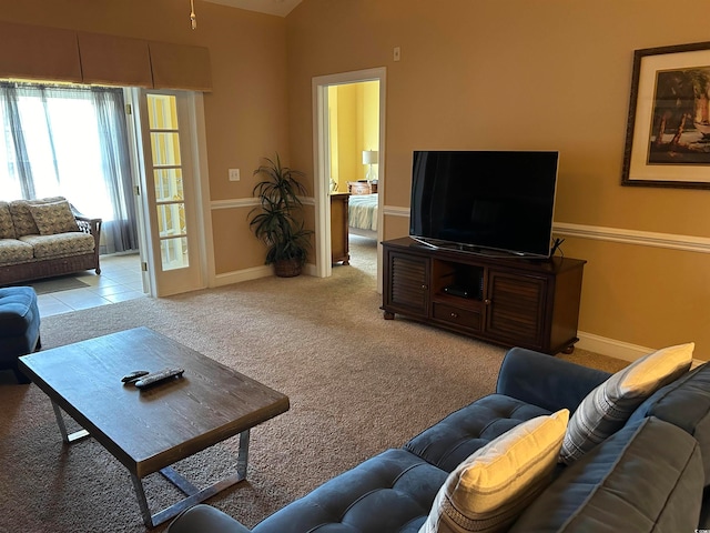 view of carpeted living room