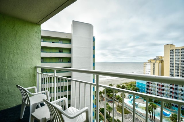 1105 S Ocean Blvd Unit 1044, Myrtle Beach, SC 29577 - balcony featuring a water view
