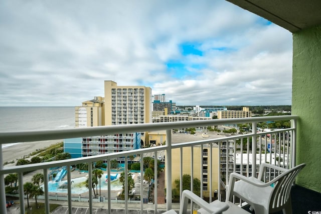 1105 S Ocean Blvd Unit 1044, Myrtle Beach, SC 29577 - balcony with a city view and a water view