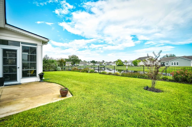 view of yard with a patio