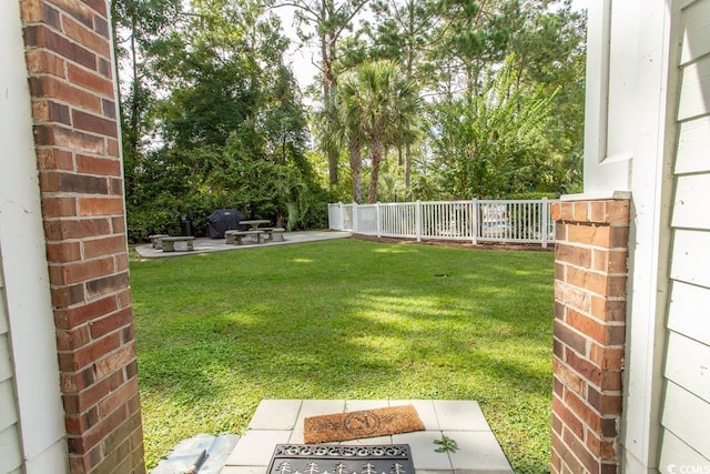 view of yard with a patio