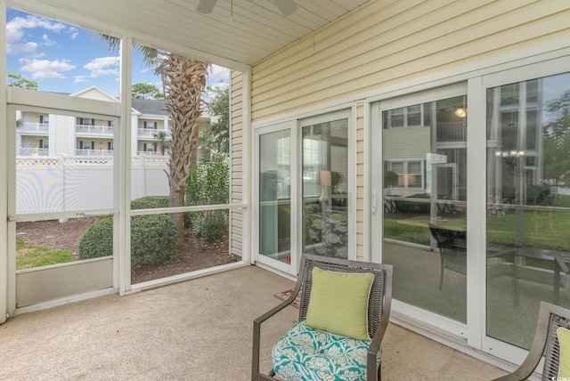601 Hillside Dr N Unit 3906, North Myrtle Beach, SC 29582 - sunroom / solarium featuring a ceiling fan and healthy amount of natural light