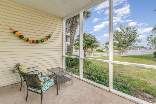 601 Hillside Dr N Unit 3906, North Myrtle Beach, SC 29582 - sunroom / solarium with a water view