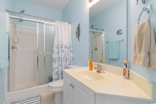 601 Hillside Dr N Unit 3906, North Myrtle Beach, SC 29582 - full bath featuring an enclosed shower, vanity, and tile patterned floors