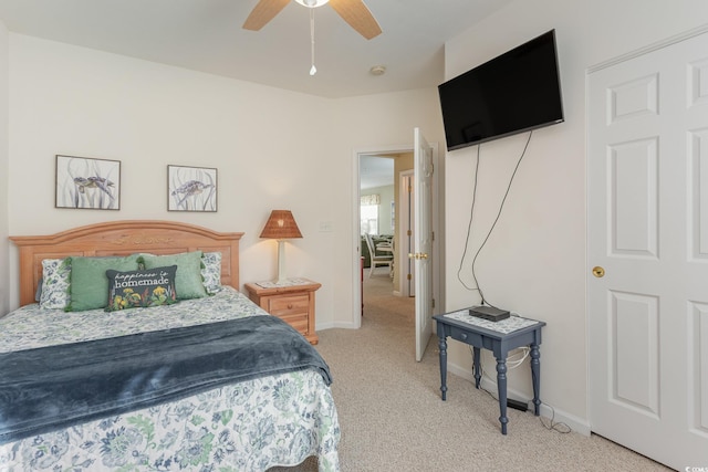 601 Hillside Dr N Unit 3906, North Myrtle Beach, SC 29582 - bedroom with light carpet and ceiling fan