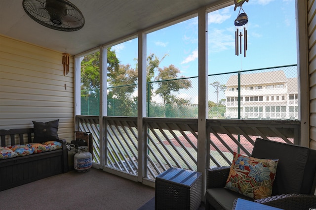 view of sunroom