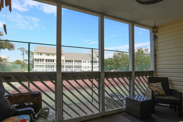 view of sunroom