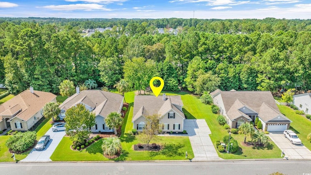 birds eye view of property