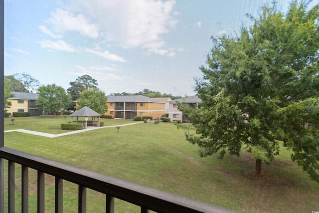 view of yard featuring a gazebo